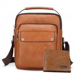 Men's single shoulder bag, new style business casual vertical-style cross-body bag, PU soft leather handbag, business commuting single shoulder bag, casual travel handbag