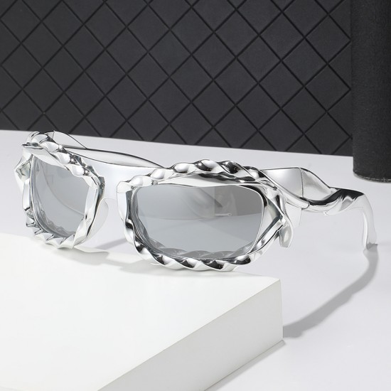 Cross-border Y2K personalized hip-hop sunglasses for Europe and America New style party sunglasses, versatile sporty, stylish, shaped sunglasses.