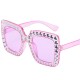 New European and American fashion, new multi-color large-frame diamond-studded sunglasses, trendy street style square sunglasses for women, cross-border sunglasses