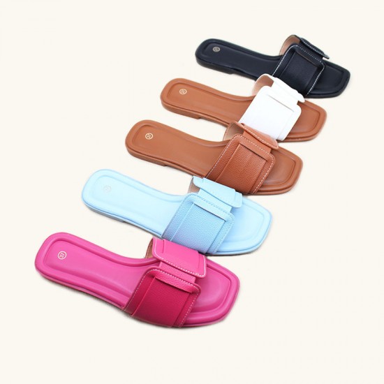 Chaozhou foreign trade women's shoes, 2025 new fashion, versatile, handmade shoes, wholesale, in-stock women's slippers.