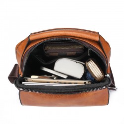 Men's single shoulder bag, outdoor casual mobile phone zero-coin storage handbag, vertical style Korean-style retro business cross-body men's bag