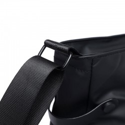 Outdoor sports single shoulder men's bag, new trendy leather film large capacity crossbody bag, casual travel convenient crossbody bag