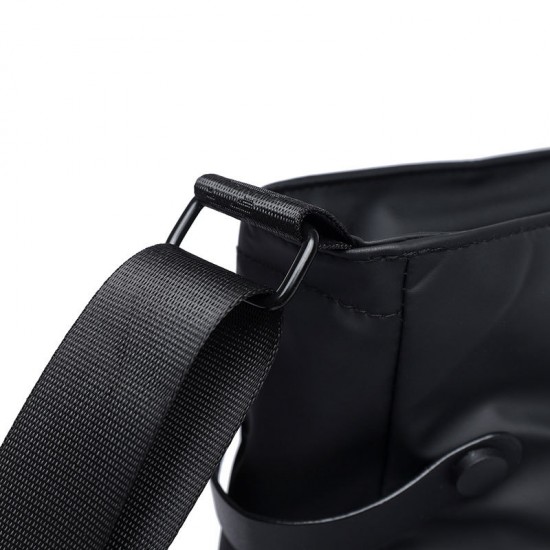 Outdoor sports single shoulder men's bag, new trendy leather film large capacity crossbody bag, casual travel convenient crossbody bag