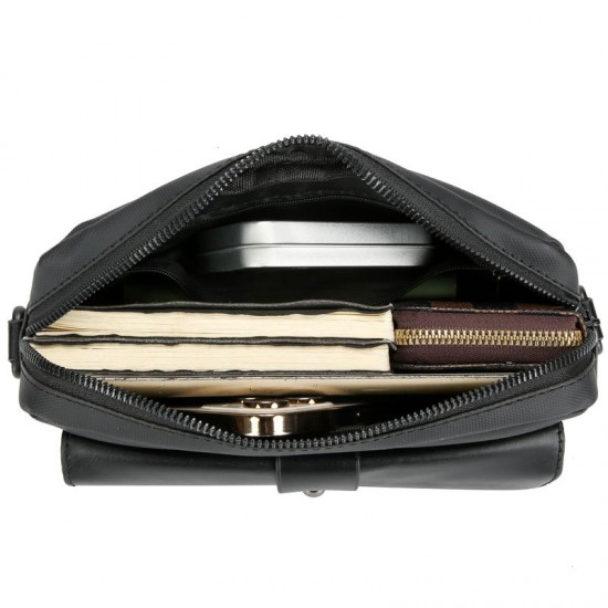 Men's handbag, simple single shoulder bag, men's crossbody bag, zipper decoration new trendy small bag, business casual handbag