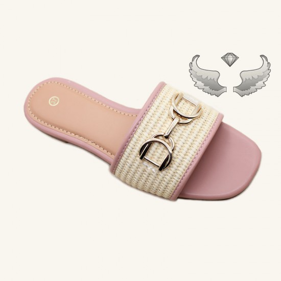 Hot selling slippers: high-quality, fashionable, hand-woven women's slippers for cross-border trade.