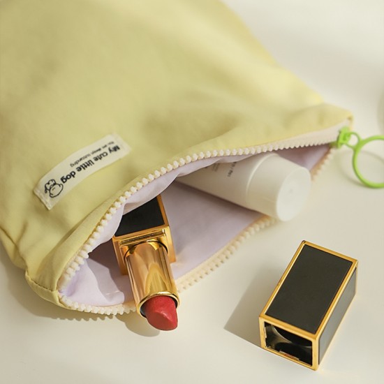 Waterproof nylon contrast color cosmetic bag, multifunctional storage bag, portable travel headphone, data cable, sanitary napkin and sundry bag