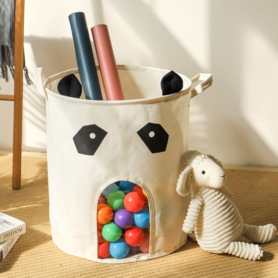 Thickened cotton and linen multifunctional kitchen hanging bag, wall-mounted sundry storage bag, household large-capacity storage bag.