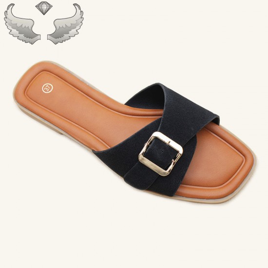 Cape Verde cross-border direct sales of fashionable square-toed flip-flops, non-slip outdoor slippers