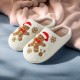 Best-selling Christmas snowflake gingerbread man slippers, unisex and warm, available for agency