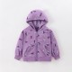Girls' autumn and winter jackets, new European and American style, casual hooded cardigans for small and medium-sized children. terry cotton stylish little girls' tops.