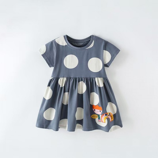 Girls' summer denim skirts, new 2025 European and American style vest skirts for young children, stylish little girl dresses.