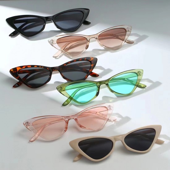 New fashionable gradient sunglasses, popular with influencers, versatile sunglasses for men and women, street style small oval sunglasses.