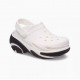Cross New Women's Casual Thick-Sole Shell Puff Crocs, Height-Increasing Outdoor Non-Slip Beach Shoes 210061