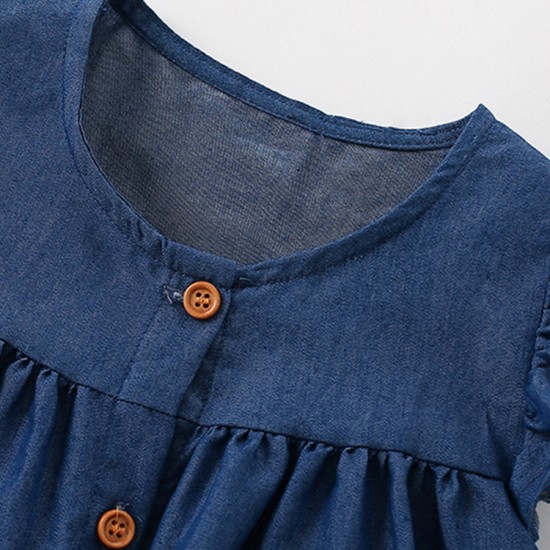 Children's dress, new European and American summer style, cartoon girl's cotton short-sleeved printed princess dress, children's skirt