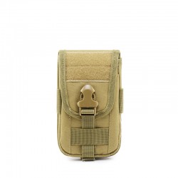 Molle functional tactical phone bag, tactical waist bag, large-capacity outdoor military camouflage ID bag (RANDOM COLOR)