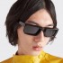 New trendy metal blue-light-blocking flat lenses, ultra-light TR90 glasses, Korean-style cross-border photo glasses.