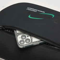 2025 new men's casual single shoulder bag, simple and fashionable leather film bag, outdoor sports bag, multi-functional travel bag, casual crossbody bag for business commuting