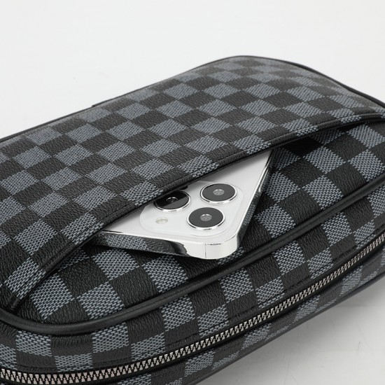 Cross-border new men's crossbody bag, fashionable and simple, casual bag for daily use, large capacity single shoulder bag, cross-border wholesale