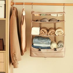 Thick, breathable Oxford hanging clothing storage bag, portable travel storage bag with large capacity.