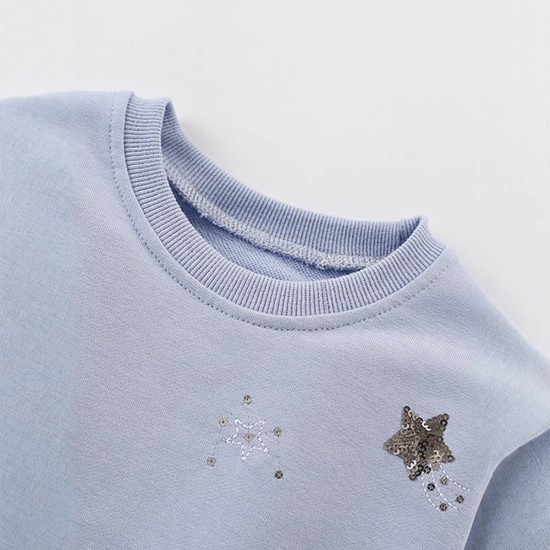 Girls' sweatshirts, new fall/winter styles, European and American children's stylish round neck sweatshirts, cute little girls' tops