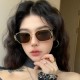 New blue-light blocking glasses for women, Korean-style, no-makeup influencer irregular glasses frames, men's retro square flat frames