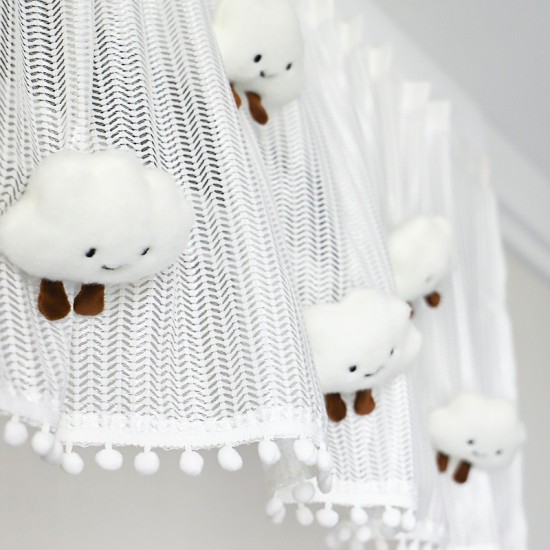 Herringbone yarn air conditioner windscreen, home use for postpartum care, baby bedroom, air conditioner air curtain, dust cover decoration