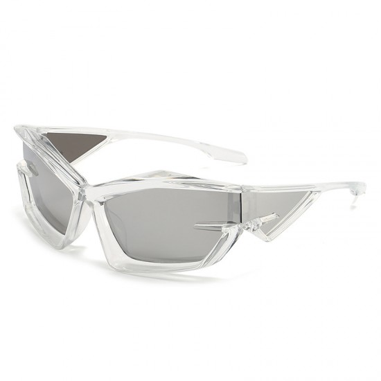 New European and American Futuristic Tech Sunglasses, Y2K Street Style and Runway Fashion Sunglasses for Men and Women