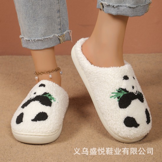 New cross-border popular winter funny emoji cotton slippers, wholesale, indoor plush warmth