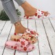 Summer strawberry and fruit print sandals, comfortable thick-soled, couples' slippers for both home and indoor use