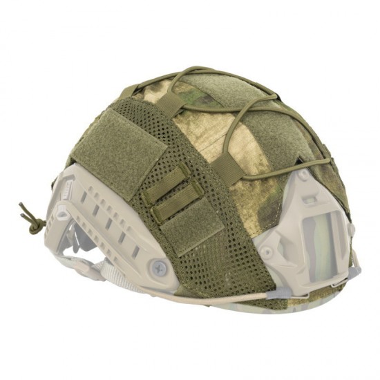 Outdoor tactical helmet protection cover, FAST helmet cloth camouflage helmet cover, realistic CS camouflage tactical equipment (RANDOM COLOR)