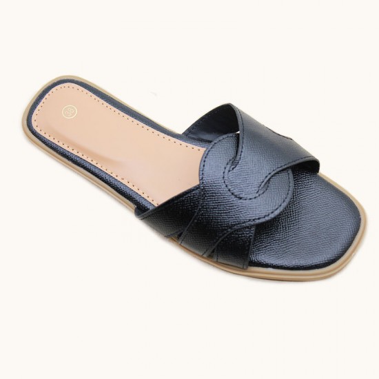 Factory high-quality women's shoes, ready for export, flat fashionable buckle women's slippers