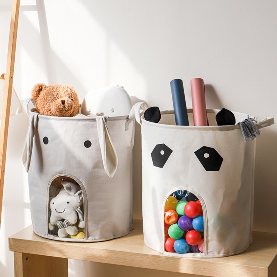 Thickened cotton and linen multifunctional kitchen hanging bag, wall-mounted sundry storage bag, household large-capacity storage bag.
