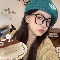 European and American trendy marine-lens influencer sunglasses for women, personalized fashion glasses, cross-border new metal oval-frame sunglasses