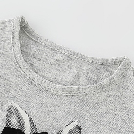 European and American style children's clothing, new summer styles, small and medium-sized children's T-shirts, round-neck short-sleeved short-sleeved cartoon dinosaur baby tops