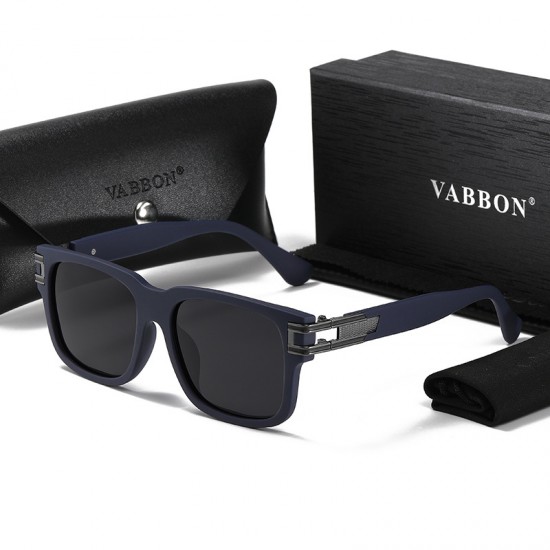 European and American large-frame polarized sunglasses for men, high-end driving glasses, retro and trendy full-frame sunglasses with sun protection.