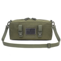 Outdoor large miscellaneous storage bag, waterproof tactical accessories sports waist bag, Molle accessory medical bag (RANDOM COLOR)