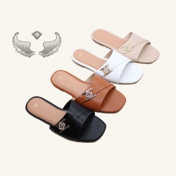 Factory women's slippers, luxurious rhinestone slippers, fashionable and versatile summer high-heeled craft shoes.