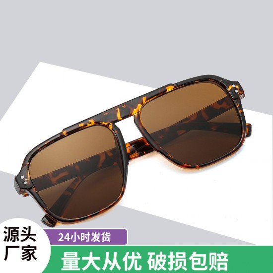 New single-beam fashion sunglasses for women, Instagram-style influencer cross-border sunglasses, European and American personalized retro sunglasses