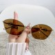 European and American fashion, high-end women's sun protection metal sunglasses, cross-border new trendy, influencer cat-eye sunglasses
