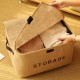Cotton and linen fabric home storage box Wardrobe desktop storage box, clothes and quilt storage basket, sundry storage box with lid