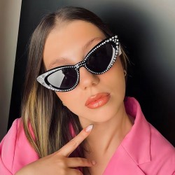 New European and American fashion, multi-color large-frame diamond-studded sunglasses, trendy street-style square sunglasses for women, cross-border sunglasses.