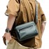 2025 new men's casual single shoulder bag, simple and fashionable leather film bag, outdoor sports bag, large capacity casual crossbody bag