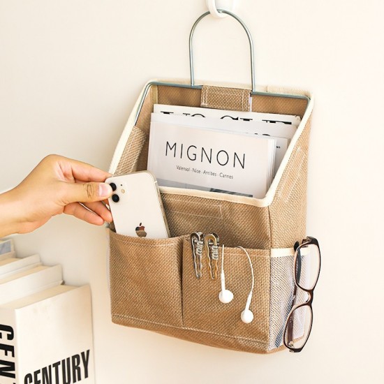 Cloth Yimen Back Storage Hanging Bag, Wall-Mounted Storage Basket, Large Capacity, Multifunctional Household Storage Basket
