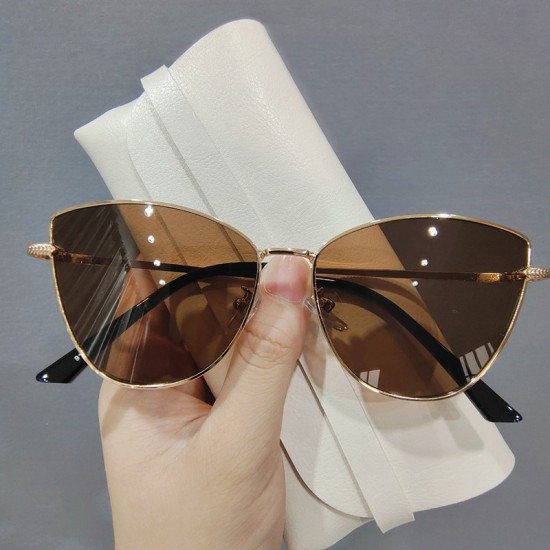 Fashionable INS Butterfly-Frame Cat-Eye Sunglasses, Women's Xiaohongshu-Same Metal Glasses, European and American Trendy Cross-Border Sunglasses