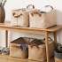 Japanese-Style Kraft Paper Storage Hanging Bag, Jewelry Organizer, Large Capacity, Wall-Mounted, Multifunctional Storage Bag