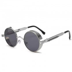 Retro Steampunk Men's Sunglasses, Metal Spring-Shaped Thick-Framed Sunglasses, Cross-Border Trendy Street Style Hip-Hop Sunglasses