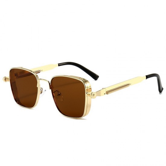 New Cross-Border Metal Steampunk Sunglasses, Men's Fashionable and Individual Sunglasses, European and American Retro Square-Frame Sunglasses