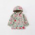 Girls' autumn and winter new European and American style jackets for small and medium-sized children, long-sleeved hooded zip-up sweaters with fleece tops