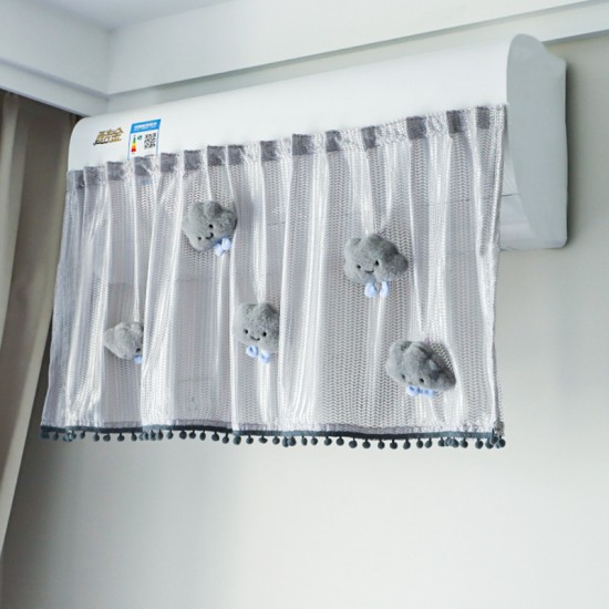 Herringbone yarn air conditioner windscreen, home use for postpartum care, baby bedroom, air conditioner air curtain, dust cover decoration