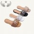 Women's summer slippers, crafted for export, versatile, fashionable, casual, low-heeled flip-flops.